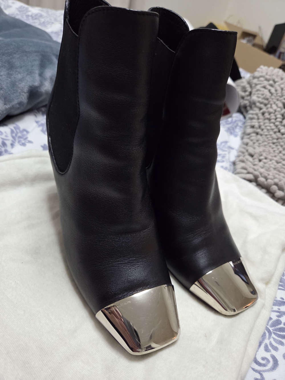 Louis Vuitton Black Leather Ankle Boots - Picture 6 of 6